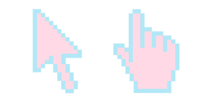 Pastel Blue and Pink Tones Pixel Cursor