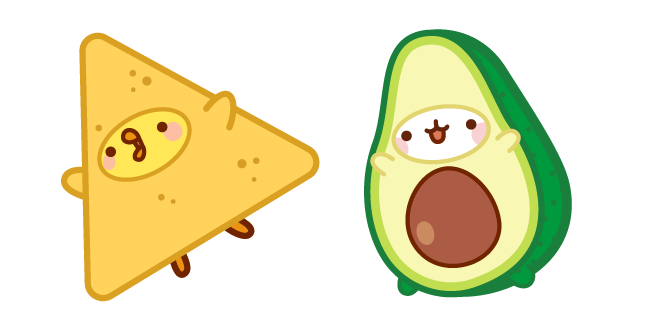 Molang and Piu Piu in Avocado and Nachos Chips Costumes Cursor