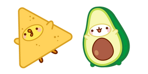 Molang y Piu Piu con Disfraces de Aguacate y Nachos cursor