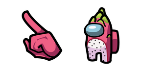 Among Us Pink Pitahaya Dragon Fruit Character Cursor