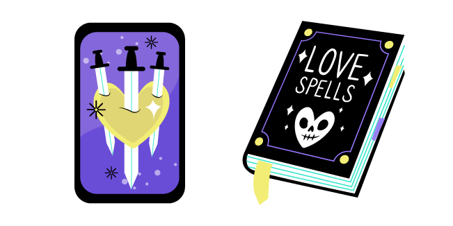 Valentine's Day Tarot Card and Spell Book Cursor