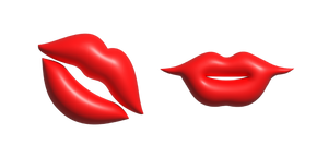 Simple 3D Red Lips Cursor