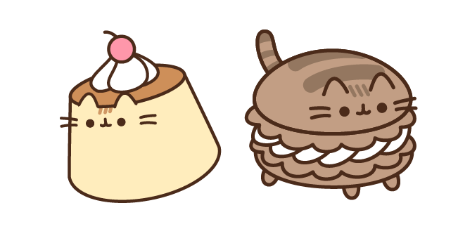 Pusheen Pudding and Macaron Cursor