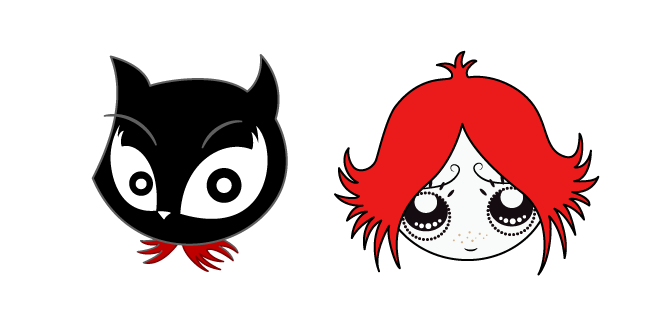 Ruby Gloom Ruby and Doom Kitty Cursor