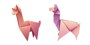 Origami Alpaca y Llama cursor