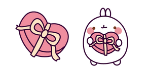 Molang and Gift for Valentine's Day Cursor