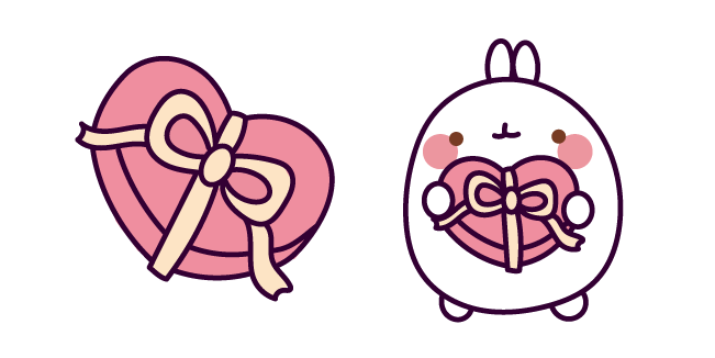 Molang and Gift for Valentine's Day Cursor