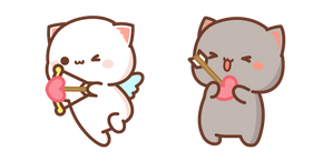 Mochi Mochi Peach Cats Peach Cupid and Goma with Arrow Cursor