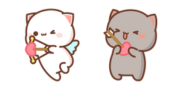 Курсор Mochi Mochi Peach Cats Peach Cupid and Goma with Arrow