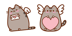 Pusheen Cupid and Love Letter Cursor