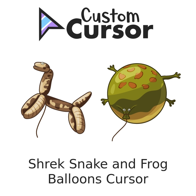 Shrek Snake and Frog Balloons курсор пак – Custom Cursor