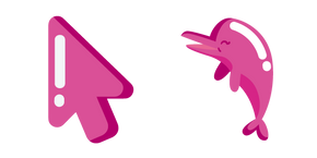 Minimal Pink River Dolphin Cursor