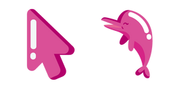 Minimal Pink River Dolphin Cursor