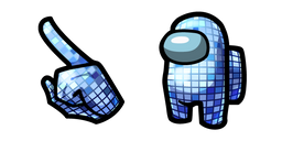 Among Us Blue Disco Ball Character Cursor