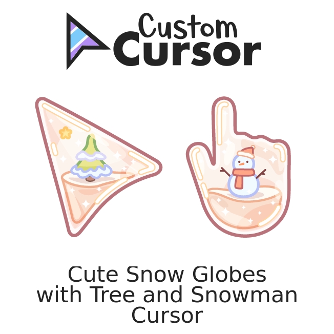 Cute Snow Globes with Tree and Snowman cursor β Custom Cursor