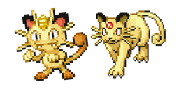 Pokemon Meowth y Persian Pixel Cursor