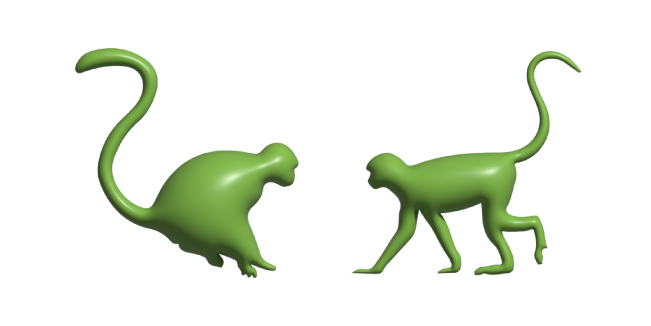 Simple 3D Green Monkey курсор