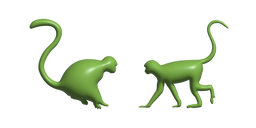 Simple 3D Green Monkey Cursor