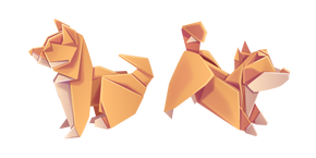 Origami Shiba Inu Puppy Cursor