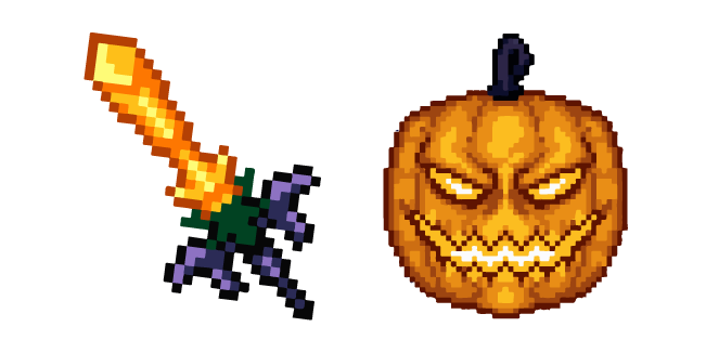 Terraria Pumpking and Horseman's Blade курсор