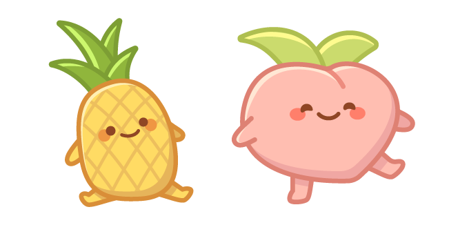 Cute Pineapple and Peach Cursor