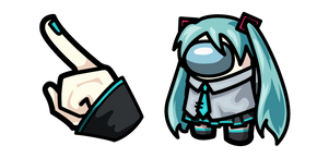 Among Us Vocaloid Hatsune Miku Character Cursor