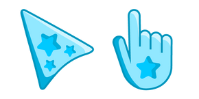 Blue Stars on Light Blue Background Cursor