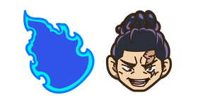 Chibi Jujutsu Kaisen Aoi Todo and Cursed Energy Cursor