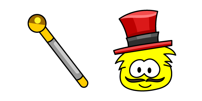 Club Penguin Great Puffle Circus Ringmaster and Wand Cursor