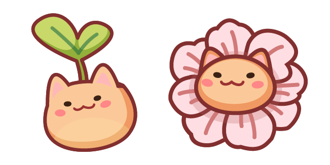 Cute Flower Cat Cursor