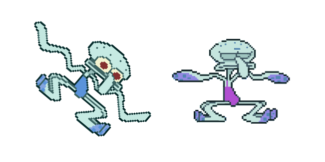 Squidward Tentacles Dancing Pixel Cursor