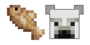 Minecraft Cod Fish and Polar Bear cursor