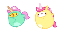 Molang y Piu Piu con Disfraces de Unicornio Cursor