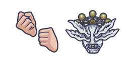 Chibi Jujutsu Kaisen Mahoraga y Técnica de Sombras de Diez Tipos Cursor