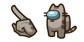 Курсор Among Us Gray Pusheen Character