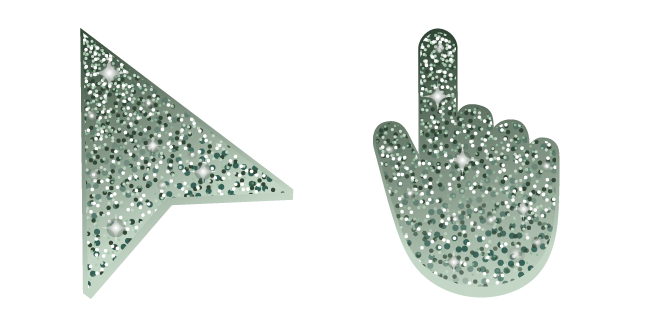 Asparagus Green Glitter Cursor