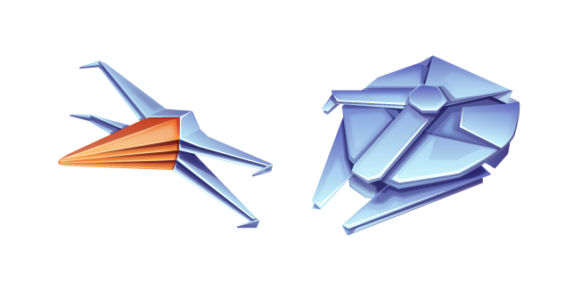 Origami X-Wing Starfighter and Millennium Falcon курсор
