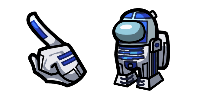 Among Us Gray Star Wars R2-D2 Character Cursor