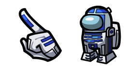 Among Us Gray Star Wars R2-D2 Character Cursor