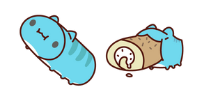 Cute Bugcat Capoo and Delicious Roll Cake Cursor
