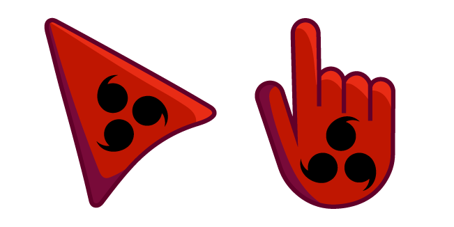 Naruto Cursed Seal of Heaven on Red Background Cursor