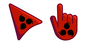 Курсор Naruto Cursed Seal of Heaven on Red Background