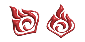 Simple 3D Genshin Impact Pyro Curseur
