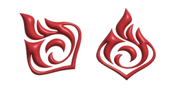 Simple 3D Genshin Impact Pyro Curseur