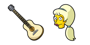 Los Simpson Lurleen Lumpkin y Guitarra cursor