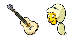 Les Simpson Lurleen Lumpkin et Guitare Curseur