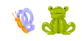 Курсор Balloon Butterfly and Frog