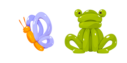 Курсор Balloon Butterfly and Frog