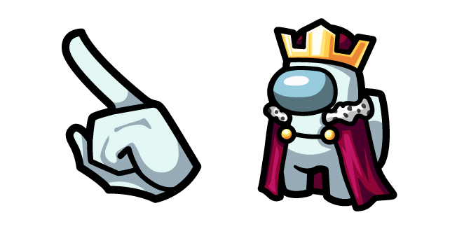 Among Us Personnage Roi Blanc Cursor