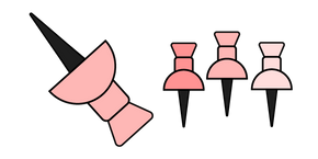 VSCO Girl Pink Pushpins Cursor